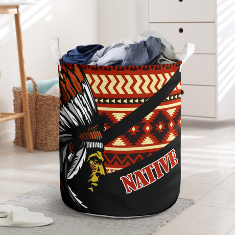 Powwow StoreLB00214 Pattern Native Laundry Basket