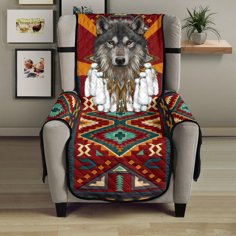 CSF-0069 Wolf Native American 23" Chair Sofa Protector