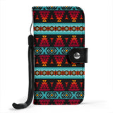 GB-HW0011313 Turtle Pattern Native American Wallet Phone Case