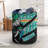 Powwow StoreLB00224 Pattern Native Laundry Basket