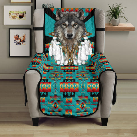 CSF-0075 Wolf Native American 23" Chair Sofa Protector