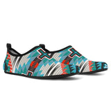 Powwow StoreTurquoise and Red Bold Dakota Cross Native American Tribal Aztec Aqua Shoes