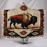 QLT-0015 Bison Pattern Native Hooded Blanket