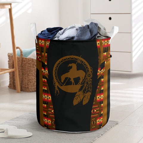 Powwow StoreLB00291 Pattern Native Laundry Basket