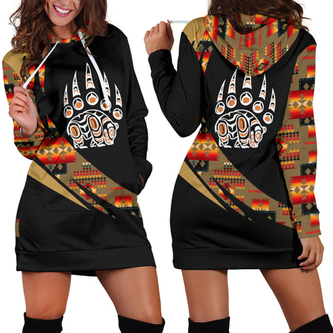 WHD0020 Southwest Symbol Native American Hoodie Dress