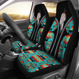 CSA-00220 Feather Pattern Native American Car Seat Cover