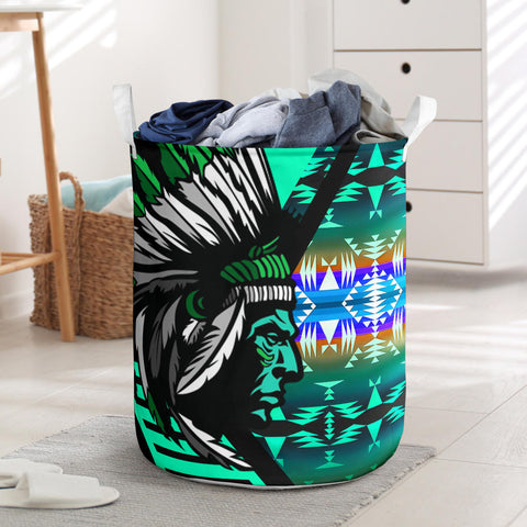 Powwow StoreLB00151 Pattern Native Laundry Basket