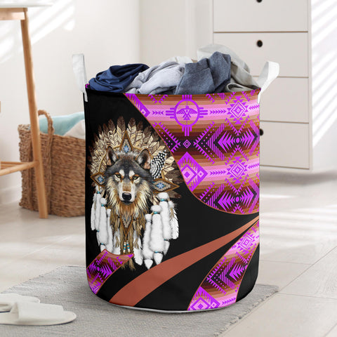 LB00358 Pattern Native American Laundry Basket