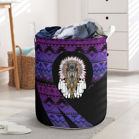 Powwow StoreLB00252 Pattern Native Laundry Basket