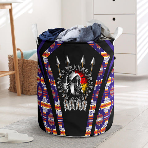 Powwow StoreLB0056 Pattern Native Laundry Basket