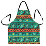 Powwow StoreGBNAT0023102  Kokopelli Myth Green American Apron