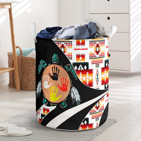 LB00349 Pattern Native American Laundry Basket