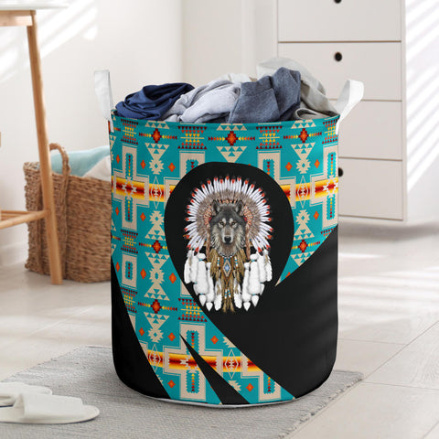 Powwow StoreLB00238 Pattern Native Laundry Basket