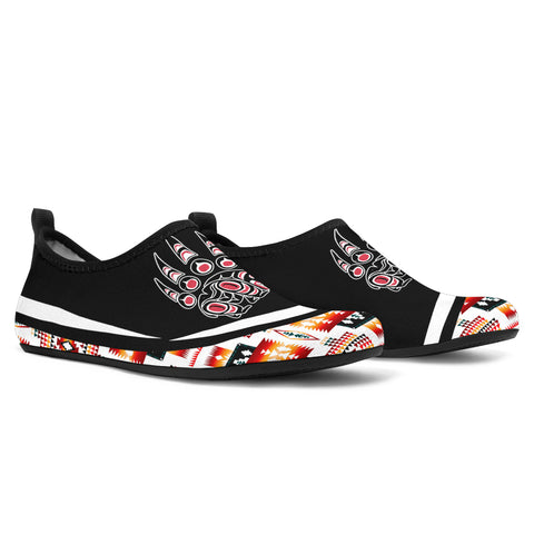 Powwow StoreAQS0025 Tribe Design Native American Aqua Shoes