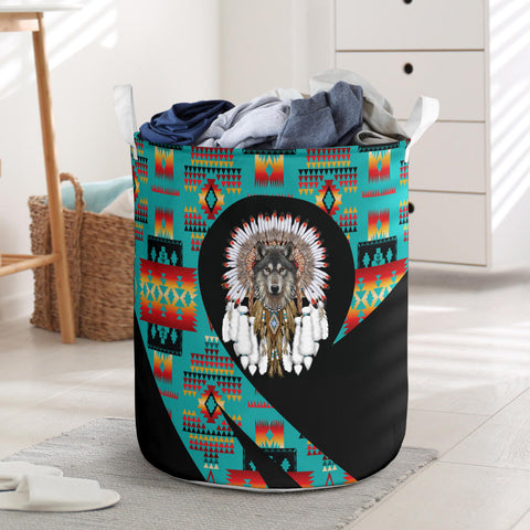 Powwow StoreLB00244 Pattern Native Laundry Basket