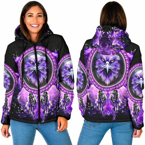 GB-NAT00909 Eagle Native Women's Padded Hooded Jacket