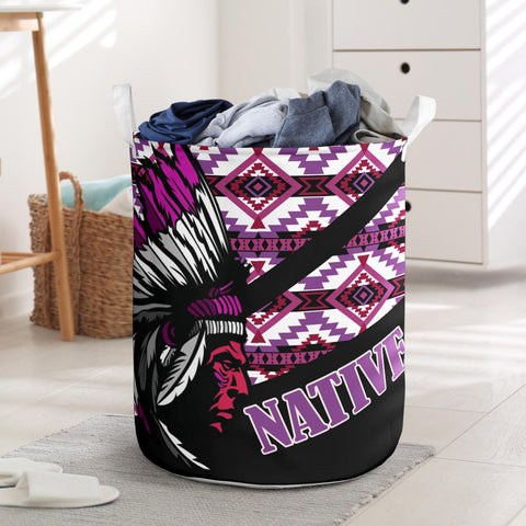 Powwow StoreLB00216 Pattern Native Laundry Basket