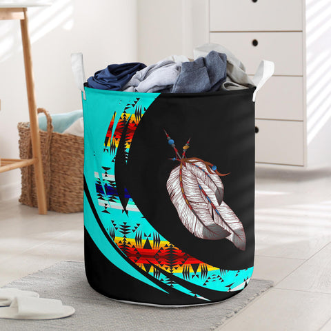 Powwow StoreLB00312 Pattern Native Laundry Basket