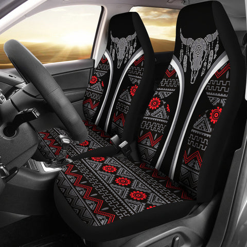 CSA-00214 Cow Skull Pattern Native American Car Seat Cover