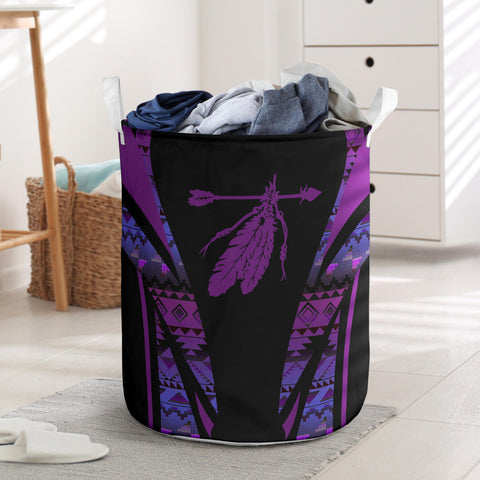 Powwow StoreLB00192 Pattern Native Laundry Basket