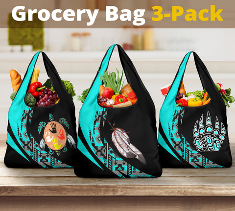 Pattern Native American Grocery Bag 3-Pack SET 65