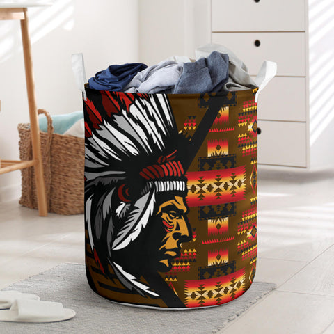 Powwow StoreLB00146 Pattern Native Laundry Basket