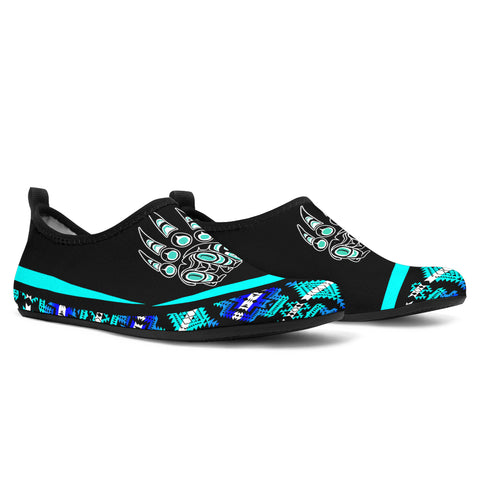 Powwow StoreAQS0032 Tribe Design Native American Aqua Shoes