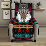 CSF-0074 Wolf Native American 23" Chair Sofa Protector