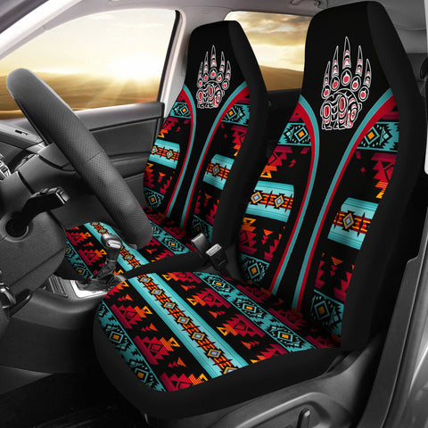 CSA-00217 Symbol Bear Pattern Native American Car Seat Cover