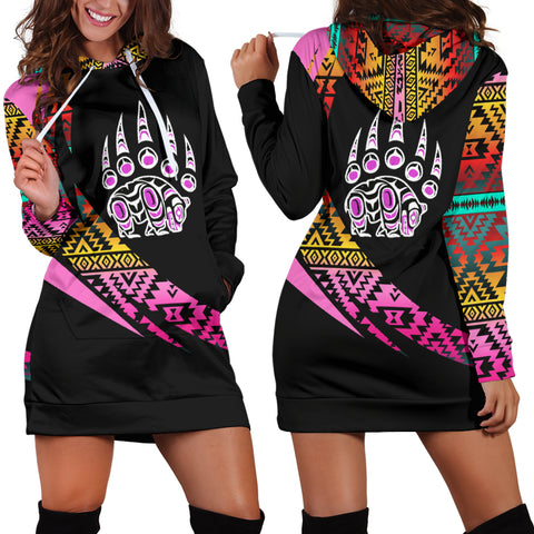 WHD0014 Southwest Symbol Native American Hoodie Dress