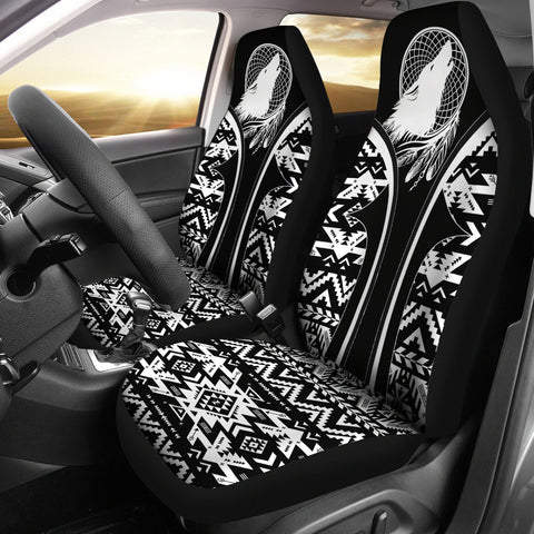 CSA-00208 Wolf Pattern Native American Car Seat Cover