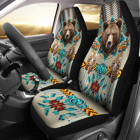 CSA-00223 Bear Pattern Native American Car Seat Cover