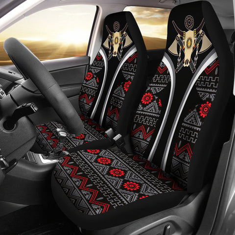 CSA-00210 Cow Skull Pattern Native American Car Seat Cover