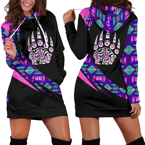 WHD0011 Southwest Symbol Native American Hoodie Dress