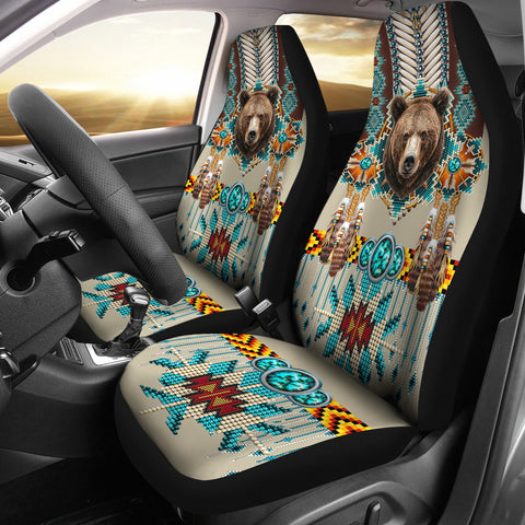 CSA-00222 Bear Pattern Native American Car Seat Cover