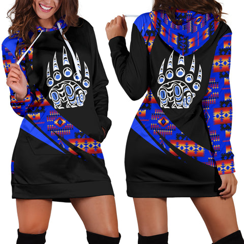 WHD0002 Southwest Symbol Native American Hoodie Dress