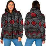 GB-NAT00595 Tribe Design Native Women's Padded Hooded Jacket