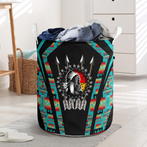 Powwow StoreLB0062 Pattern Native Laundry Basket