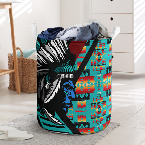 Powwow StoreLB00141 Pattern Native Laundry Basket