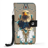 WPC0005 Eagle Tribe Design Native American Wallet Phone Case