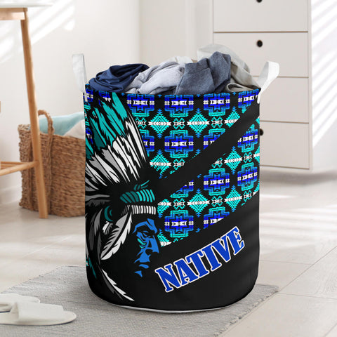 Powwow StoreLB00227 Pattern Native Laundry Basket