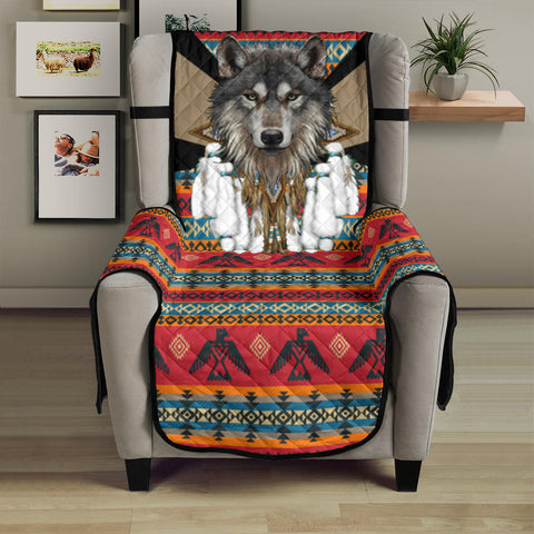 CSF-0064 Wolf Native American 23" Chair Sofa Protector