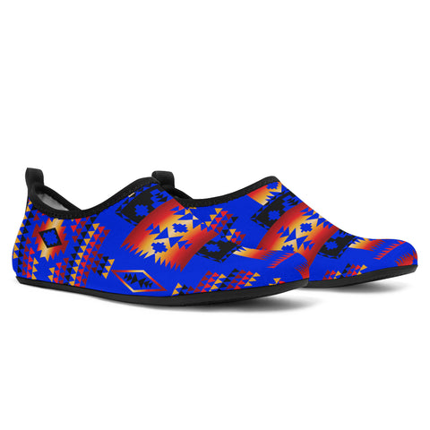 Powwow StoreGBNAT0004606 Tribe Design Native American Aqua Shoes