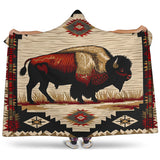 QLT-0015 Bison Pattern Native Hooded Blanket