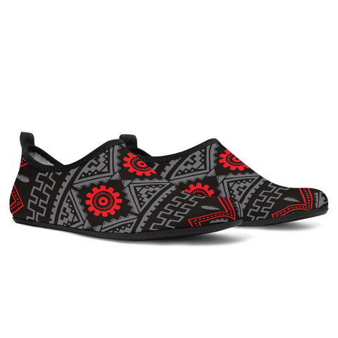GB-NAT00595 Tribe Design Native American Aqua Shoes