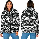 GB-NAT00441 Pattern Native Women's Padded Hooded Jacket