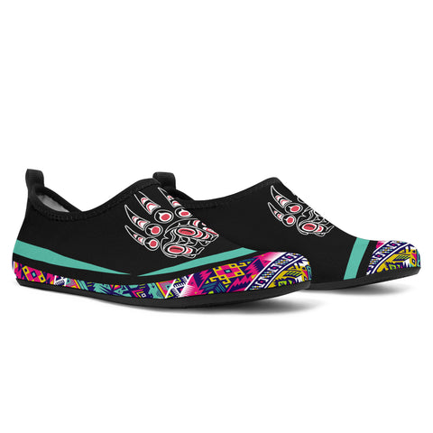 Powwow StoreAQS0021 Tribe Design Native American Aqua Shoes