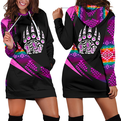 WHD0012 Southwest Symbol Native American Hoodie Dress