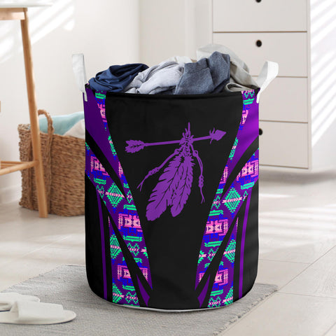 Powwow StoreLB00198 Pattern Native Laundry Basket