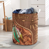 Powwow Storenat240618 m001 native pride eagle pattern laundry basket